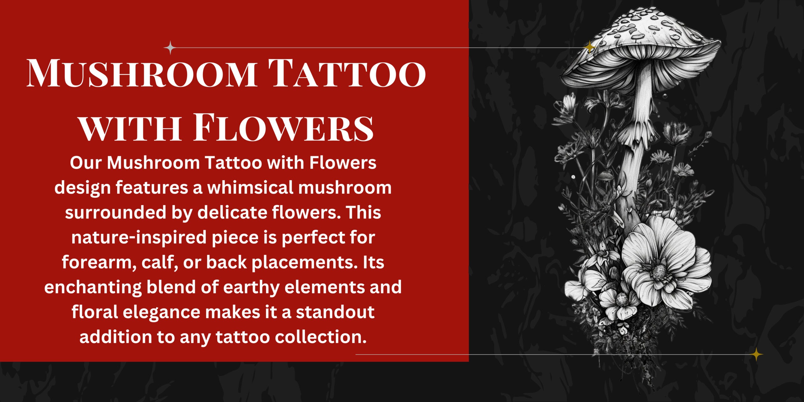 mushroom-tattoo-with=flowers